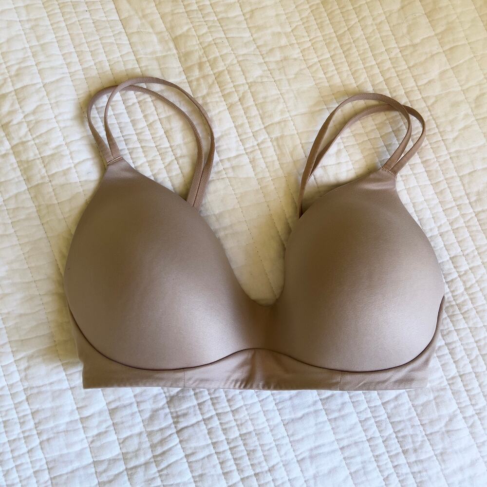 Aerie Real Sunnie Wireless Bra 32DD Nude